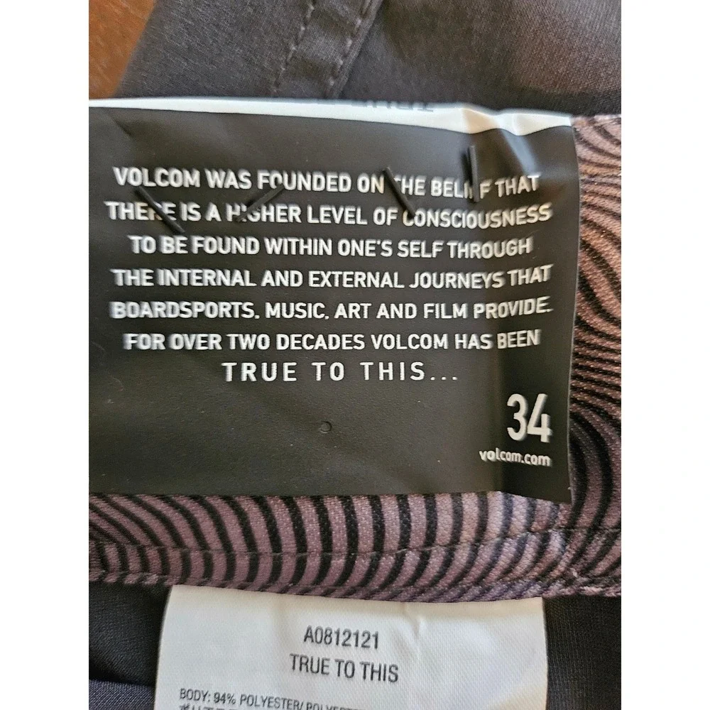 Volcom Board Shorts Mens 34 Black Mod-Tech 4-Way Stretch A0812121 - Picture 6 of 9